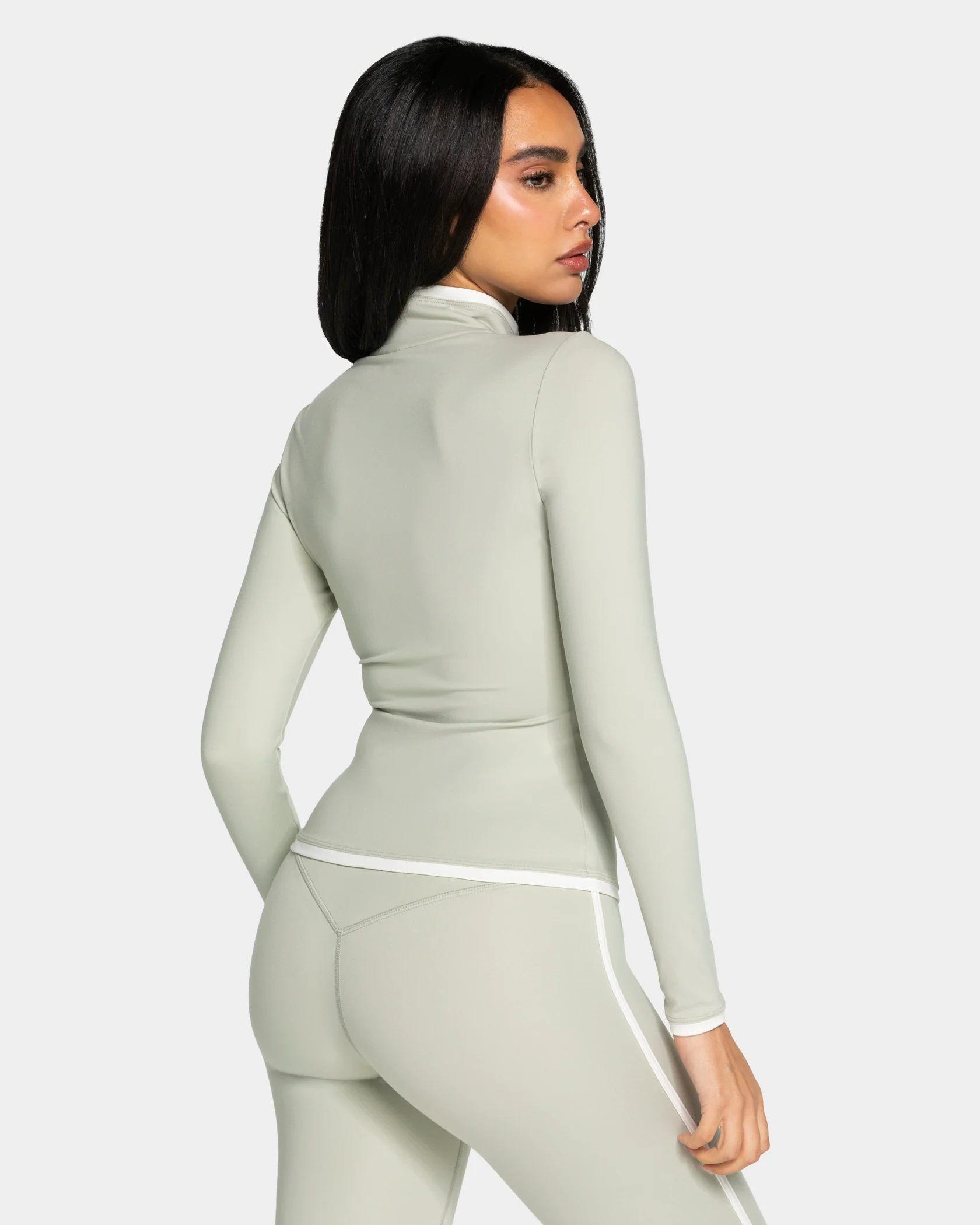 Soft Shaping Zip Jacke "Pistachio" - Image 2