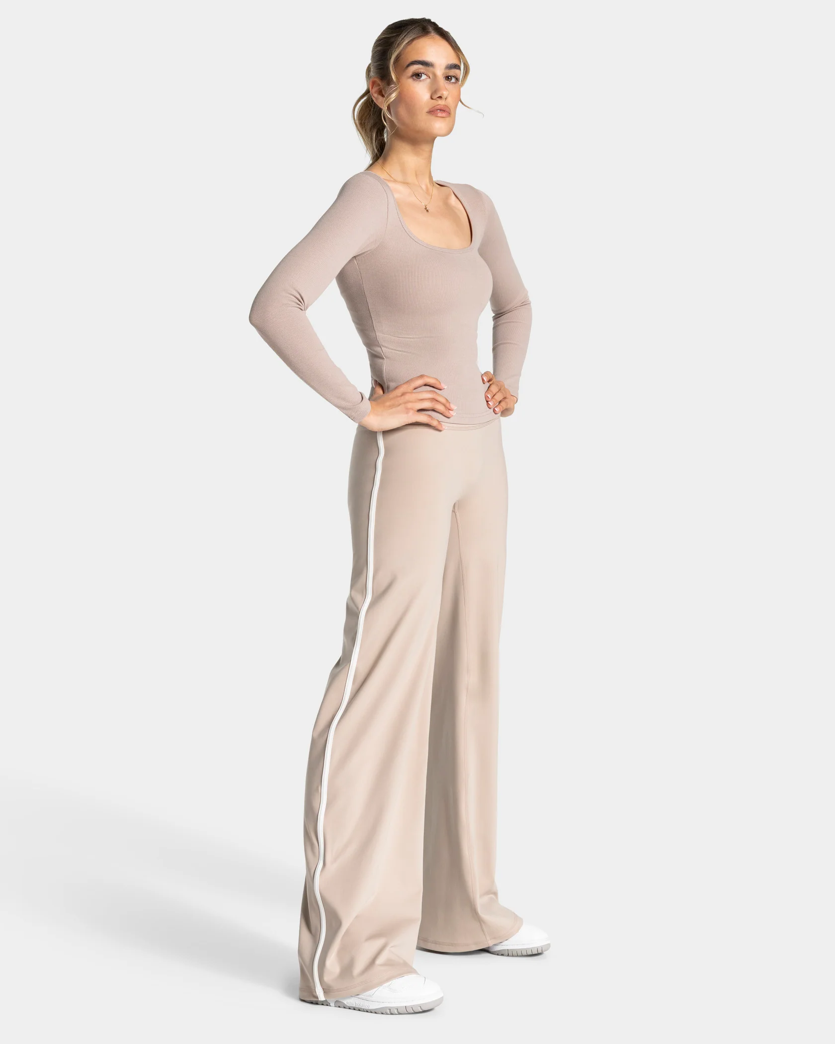 Soft Straight Leg Pants Tall "Cappuccino" - Image 3
