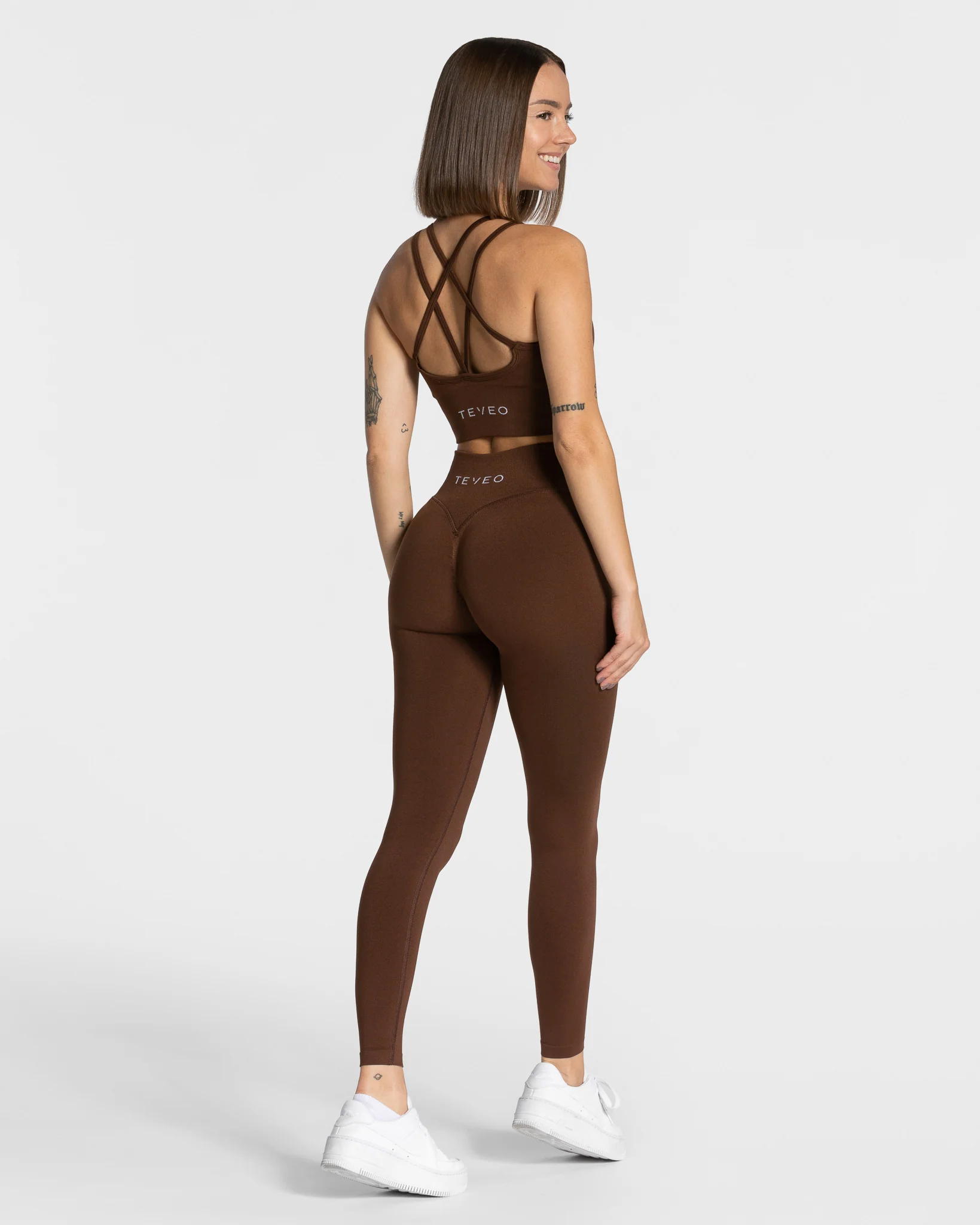 Statement Scrunch Leggings "Kaffee" - Image 5