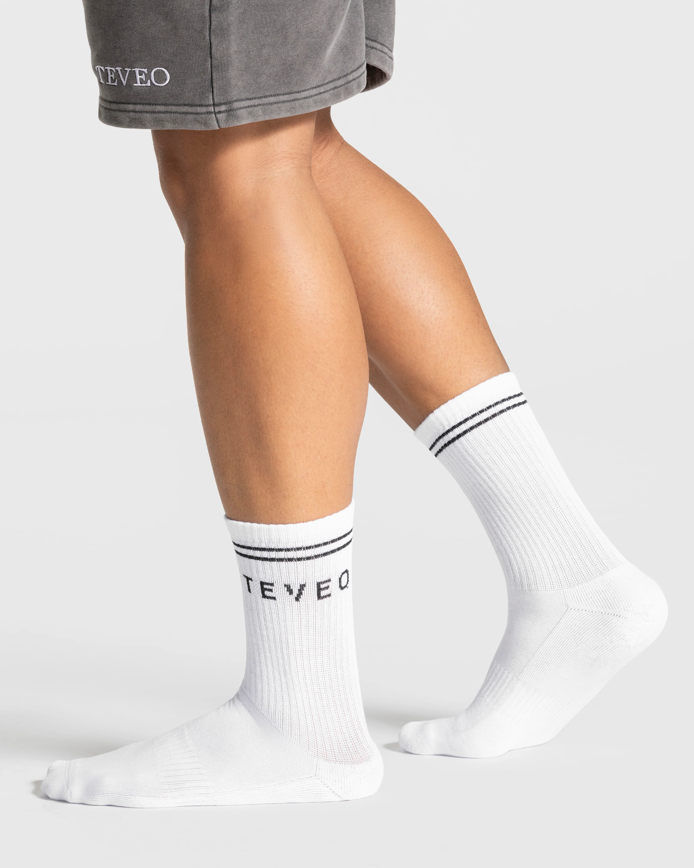 Crew Socken (2er-Pack) "Weiß"