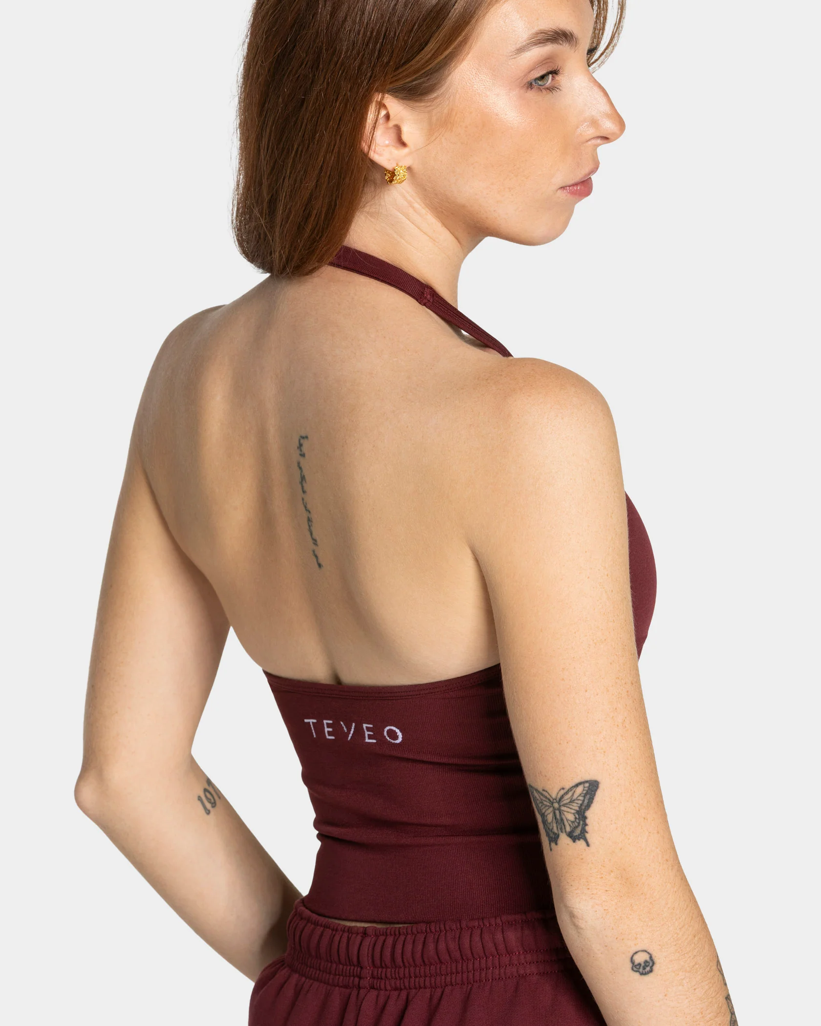 Timeless Pro Neckholder Top "Weinrot" - Image 4