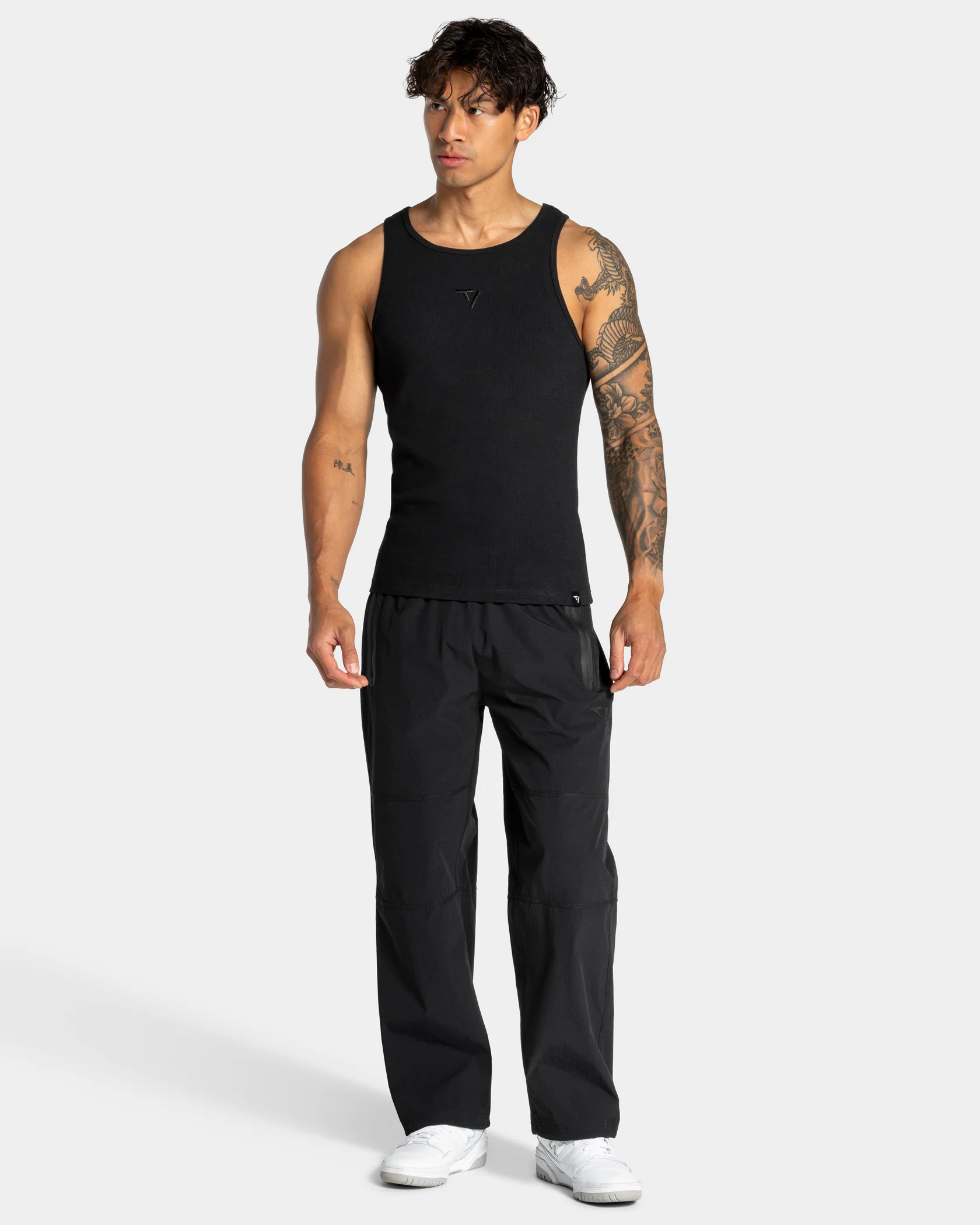 Workout Ribbed Tank "Schwarz" - Image 3
