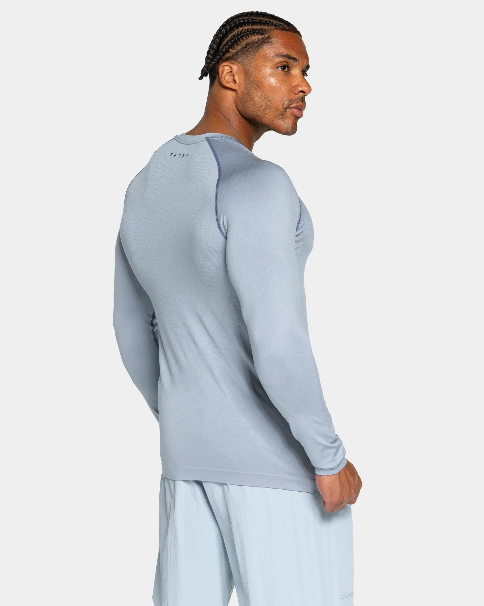 Workout Seamless Longsleeve "Stahlblau" - Image 2