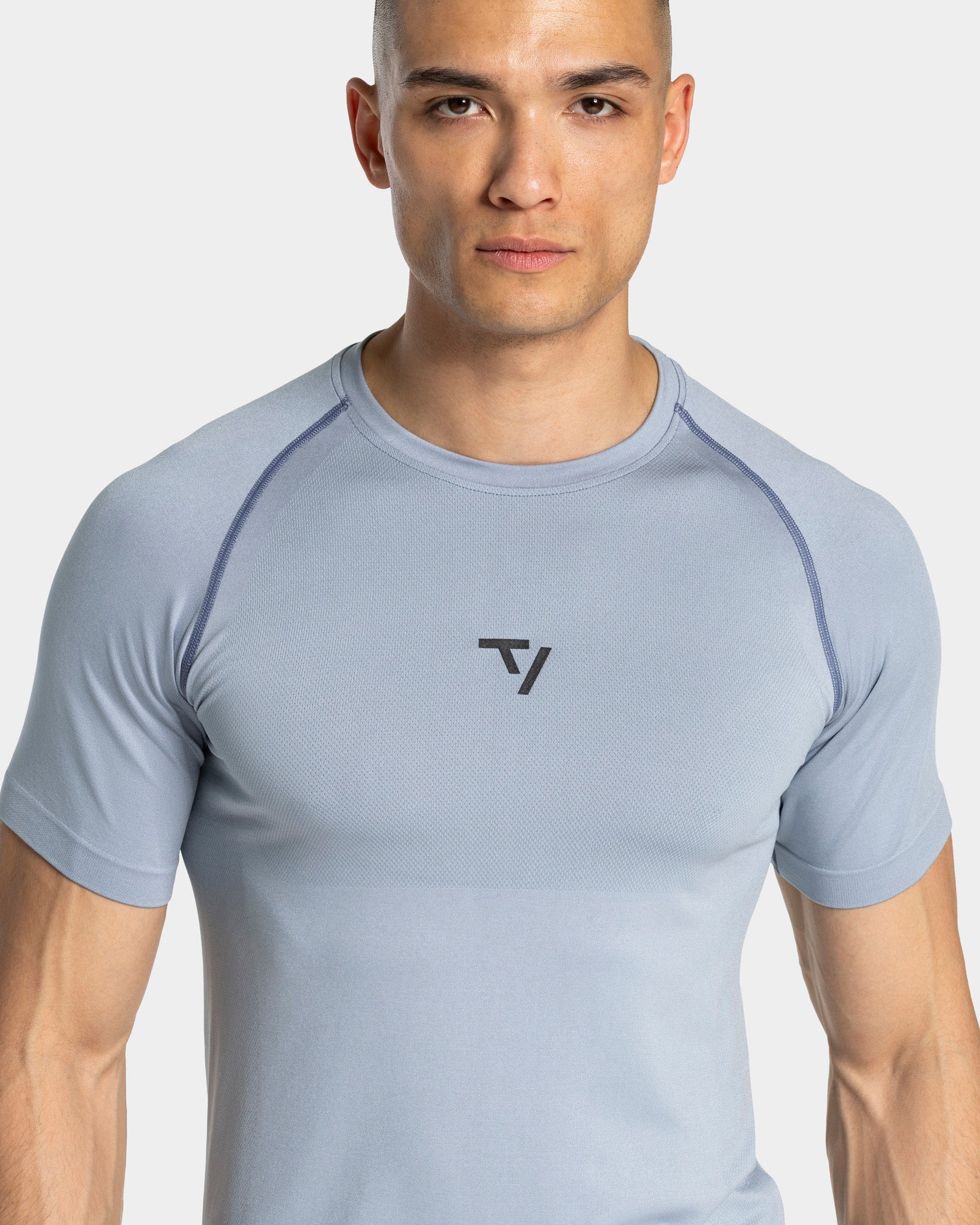 Workout Seamless T-Shirt "Stahlblau" - Image 4