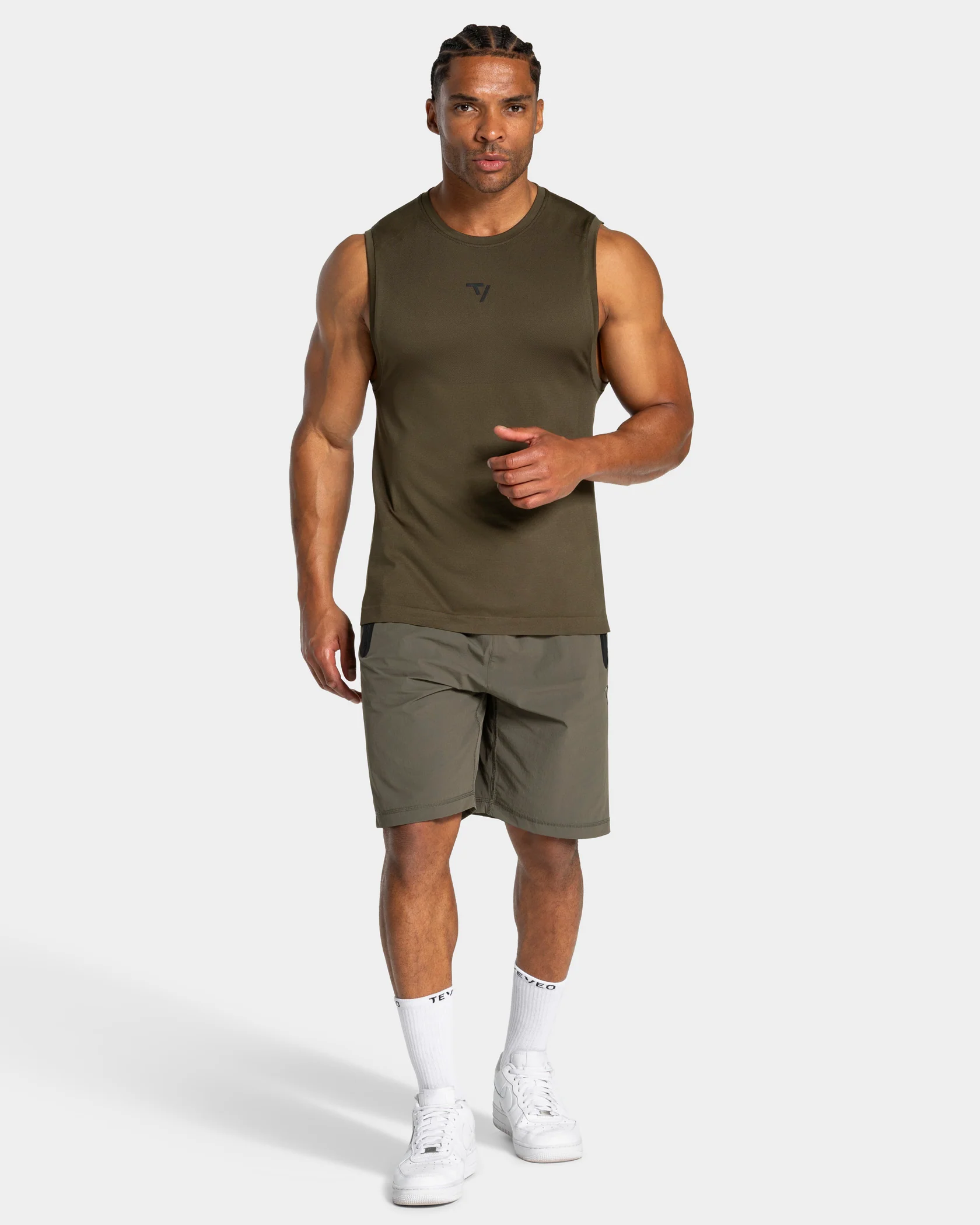Workout Seamless Tank "Olive" - Image 3